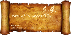 Osztián Gracián névjegykártya